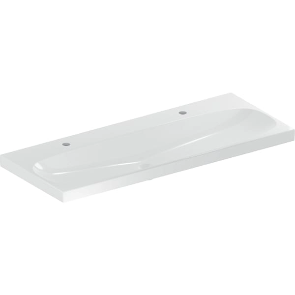 Wandwaschtisch „Acanto“, rechteckig, Hahnlochposition links und rechts 120 × 48,2 cm Wandwaschtisch „Acanto“, rechteckig, Hahnlochposition links und rechts 120 × 48,2 cm