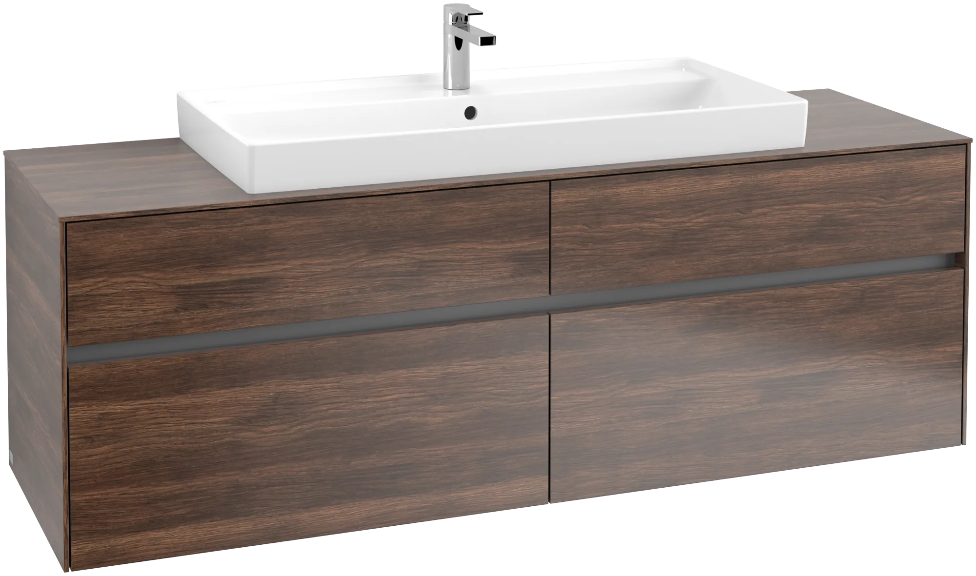 Villeroy & Boch Waschtischunterschrank „Collaro“ 1600 × 548 × 500 mm Arizona Oak, ohne Beleuchtung, für Becken mittig