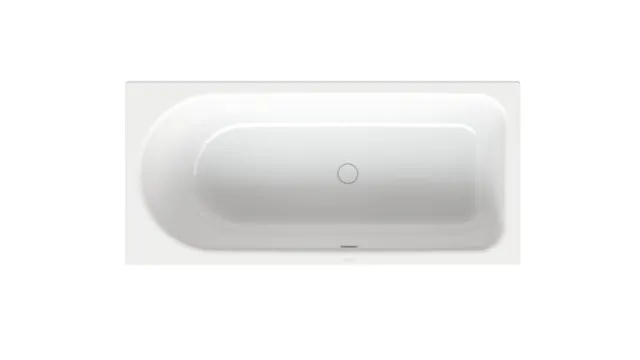 BetteOcean Badewanne Rechteck 1500x700x450 mm Weiß glasierter Titan-Stahl Überlauf vorne Fußende rechts Unterbau Einbau Bade-Duschkombination