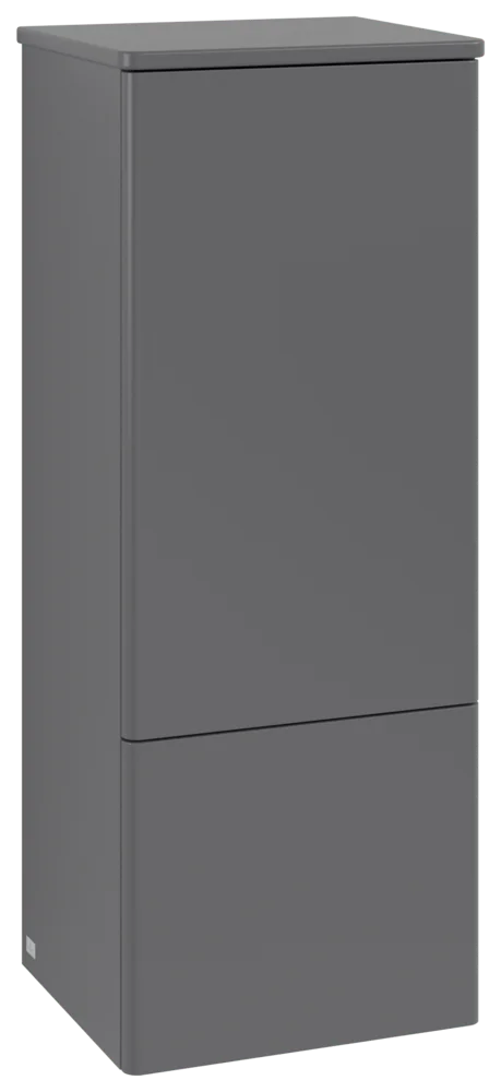 Villeroy & Boch Antao Mittelschrank, Anthracite Matt Lacquer, 414 x 356 mm, Höhe 1039 mm, mit Beleuchtung und SoftClosing