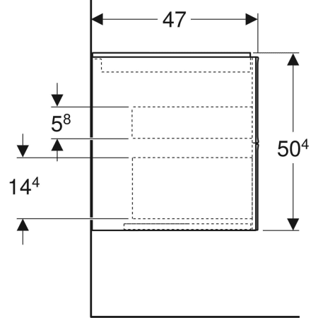 Geberit Waschtischunterschrank „ONE“ Nussbaum hickory / Melamin Holzstruktur