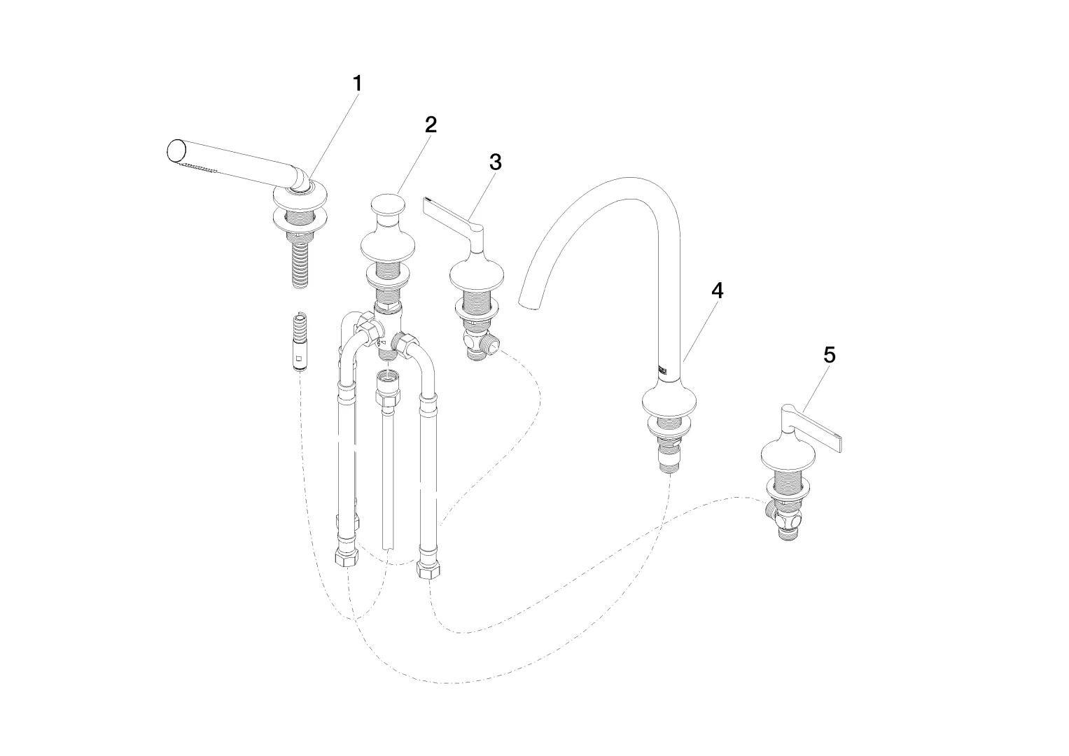 Dornbracht VAIA Wannen-Fünflochbatterie für Wannenrandmontage mit Umstellung Chrom Dornbracht VAIA Wannen-Fünflochbatterie für Wannenrandmontage mit Umstellung Chrom