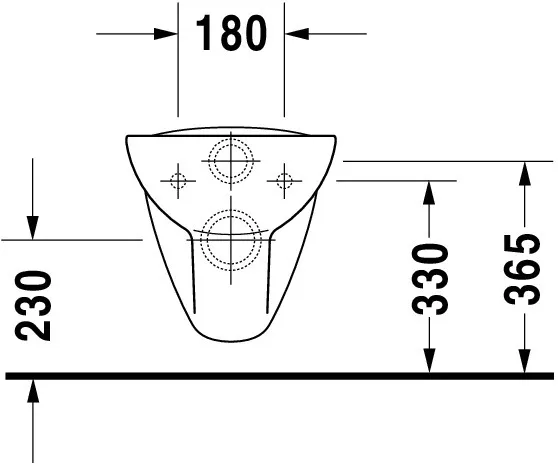 Wand-Tiefspül-WC „D-Code“ 35,5 × 36 × 54,5 cm, mit Spülrand, Abgang waagerecht