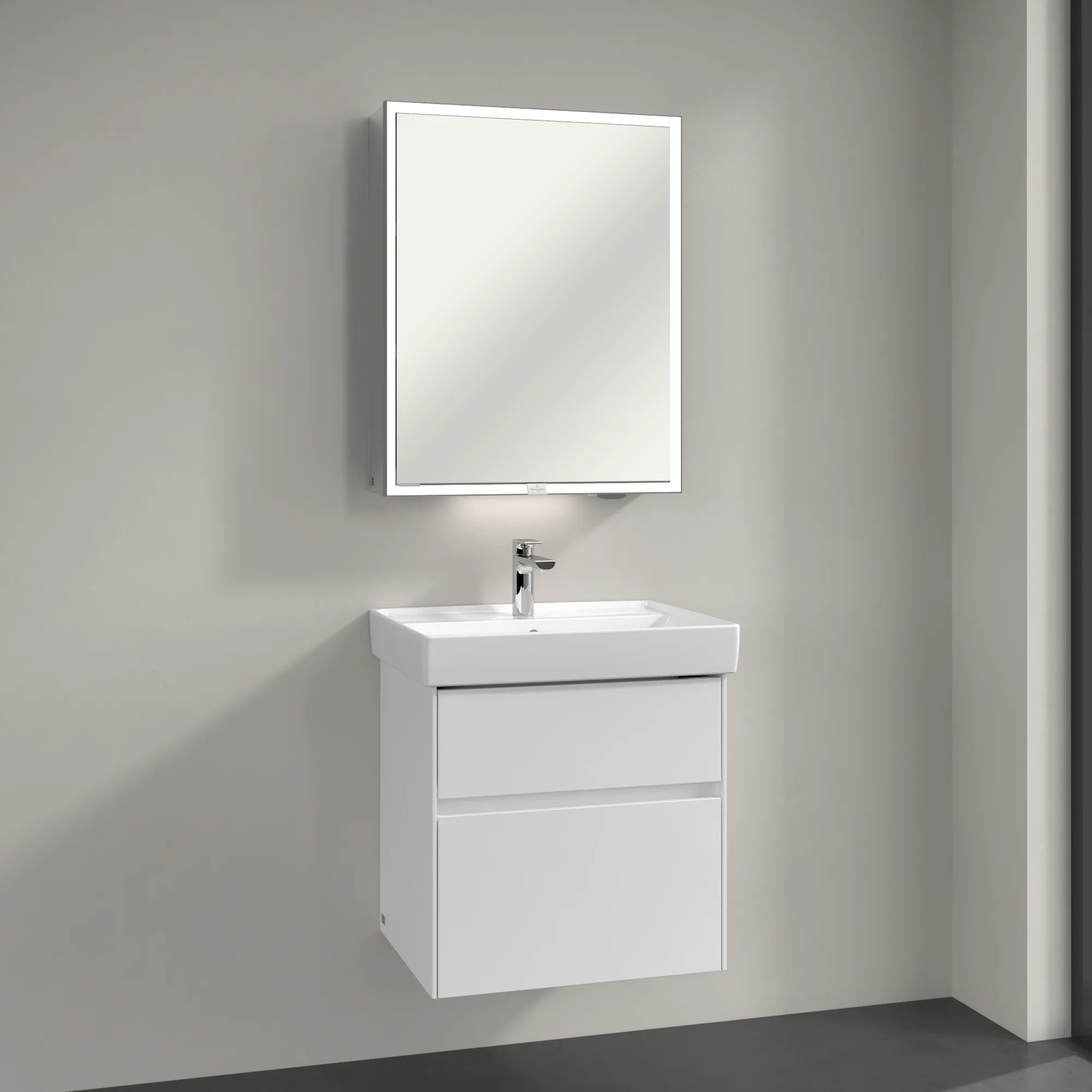 Villeroy & Boch Aufputz-Spiegelschrank My View Now A4576R, 600x750x168 mm, glänzend, mit Beleuchtung und SoftClosing