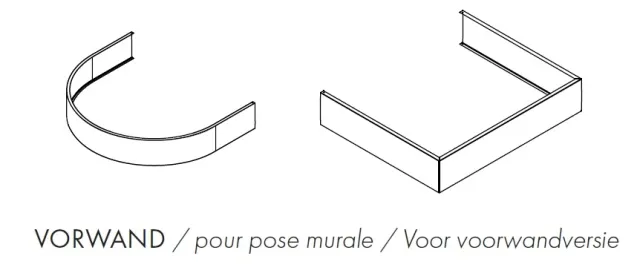 Hoesch Aluminiumschürze Vorwand Rechteck „Muna“ für 190 × 100 cm