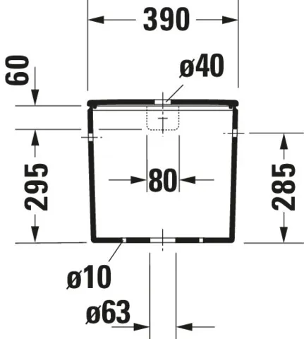 Spülkasten „DuraStyle“ 39 × 37 × 17 cm Spülkasten „DuraStyle“ 39 × 37 × 17 cm