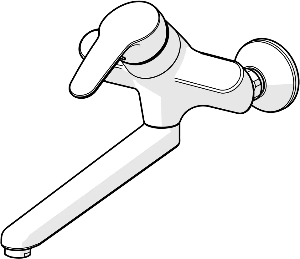 HansaMIX Waschtischarmatur, Einhebelmischer, Chrom, Ausladung 300 mm, DN15