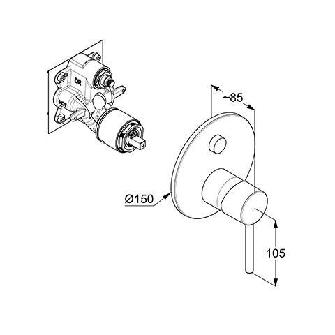 BOZZ UPWafü/Br.EHM Push Set m. Funktionseinheit eigensicher, für SLIM.BOXX 88022, chrom BOZZ UPWafü/Br.EHM Push Set m. Funktionseinheit eigensicher, für SLIM.BOXX 88022, chrom