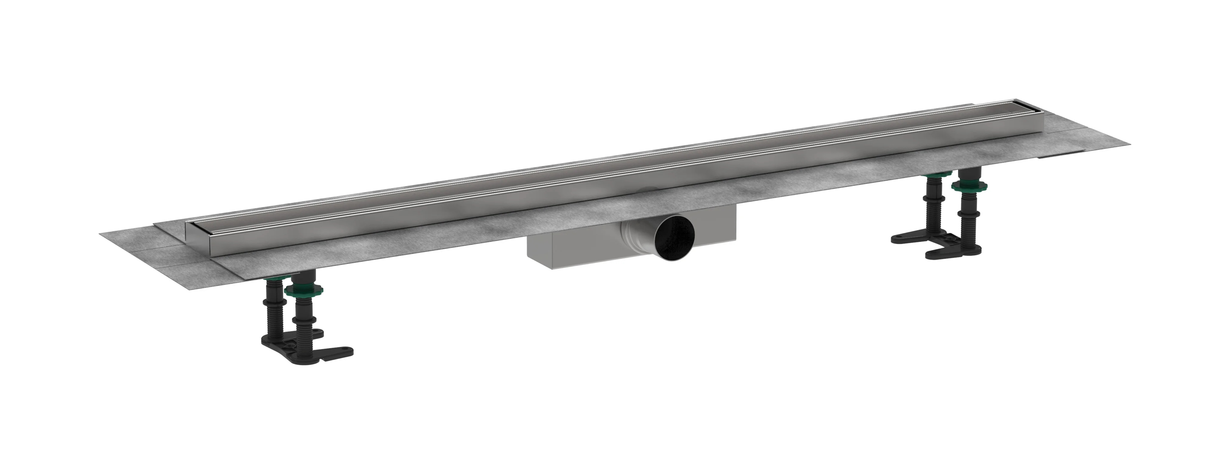 Hansgrohe RainDrain Compact Komplettset Duschrinne 1000 mm befliesbar Edelstahl V2A DN50 waagerechter Auslass bis 37 l/min Ablaufleistung