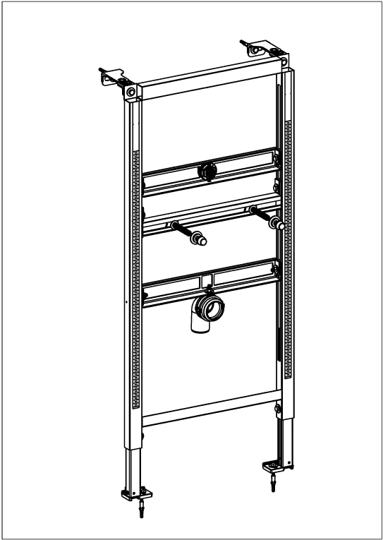 Urinal-Vorwandelement für ProDetect ViConnect Installationssysteme 922185, 525 x 1120 x 80 mm, für Trockenbau