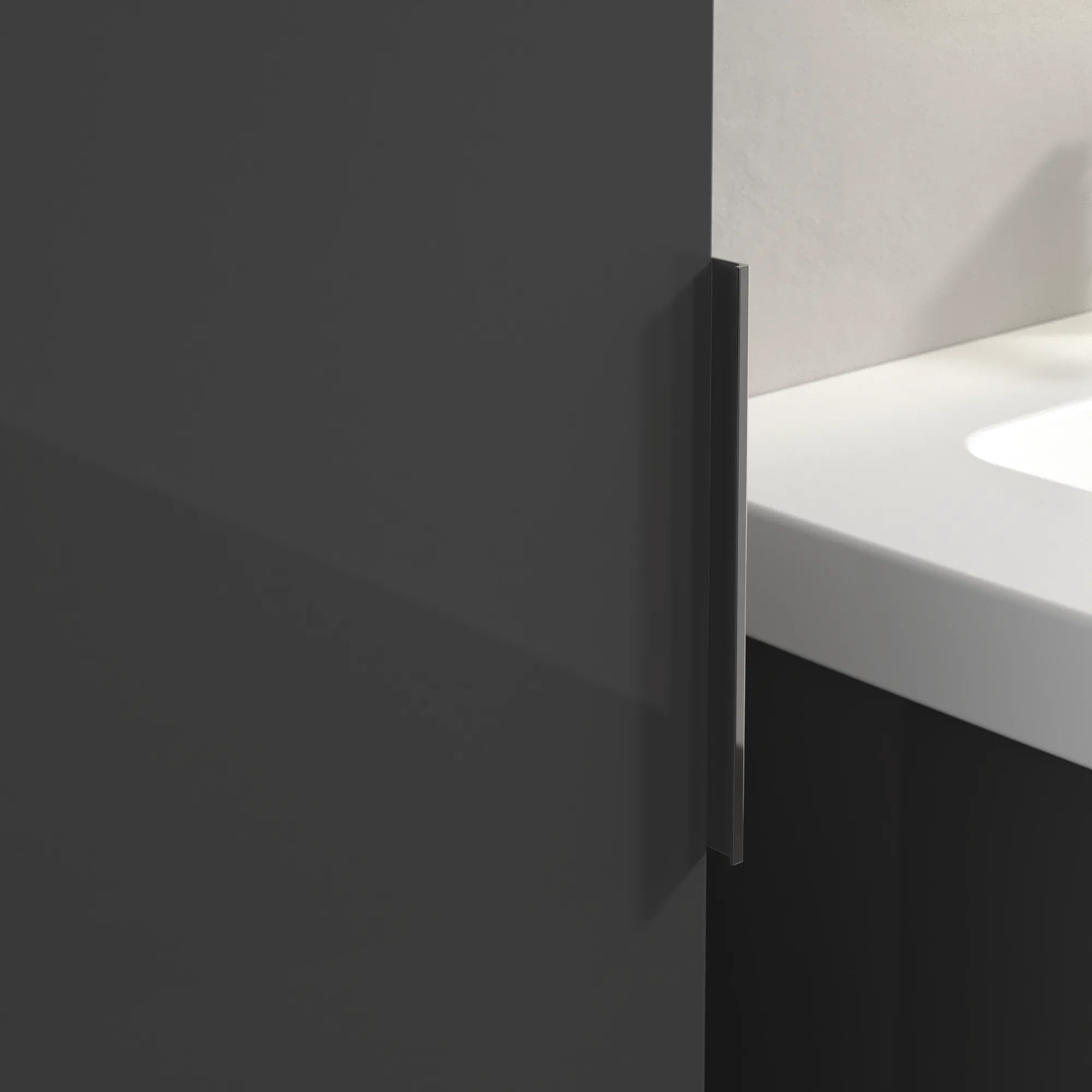 Villeroy & Boch Hochschrank „Architectura“ 35 × 140 cm Grey, Anschlag links Villeroy & Boch Hochschrank „Architectura“ 35 × 140 cm Grey, Anschlag links