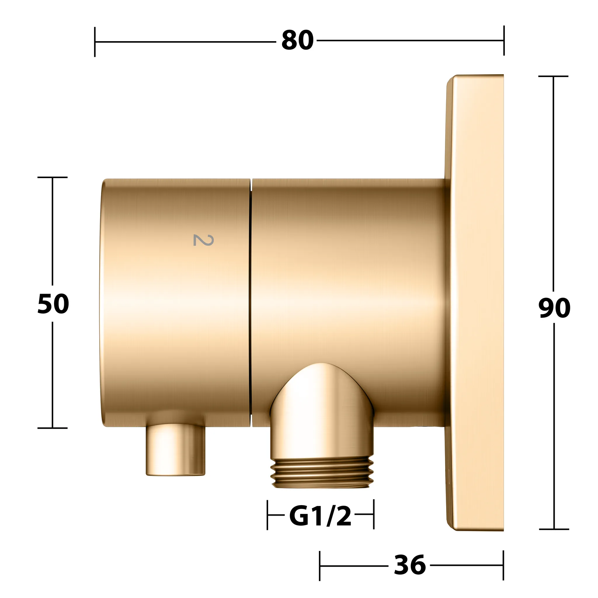 IXMO 3-Wege Ab- u. Umstellventil UP IXMO Comfort, eckig Messing gebürstet IXMO 3-Wege Ab- u. Umstellventil UP IXMO Comfort, eckig Messing gebürstet