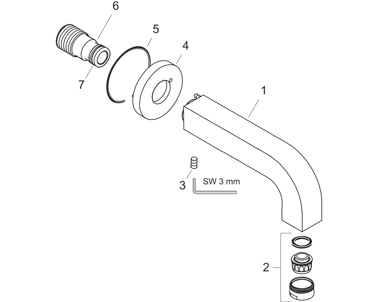 Wanneneinlauf Axor Citterio DN20 chrom