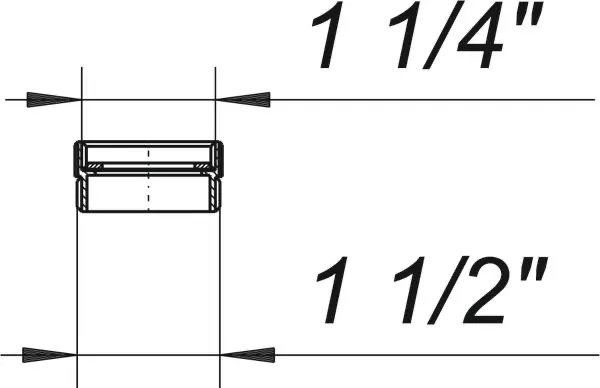 Reduzier- und Distanzring, 1 1/4″ x 1 1/2″ Reduzier- und Distanzring, 1 1/4″ x 1 1/2″