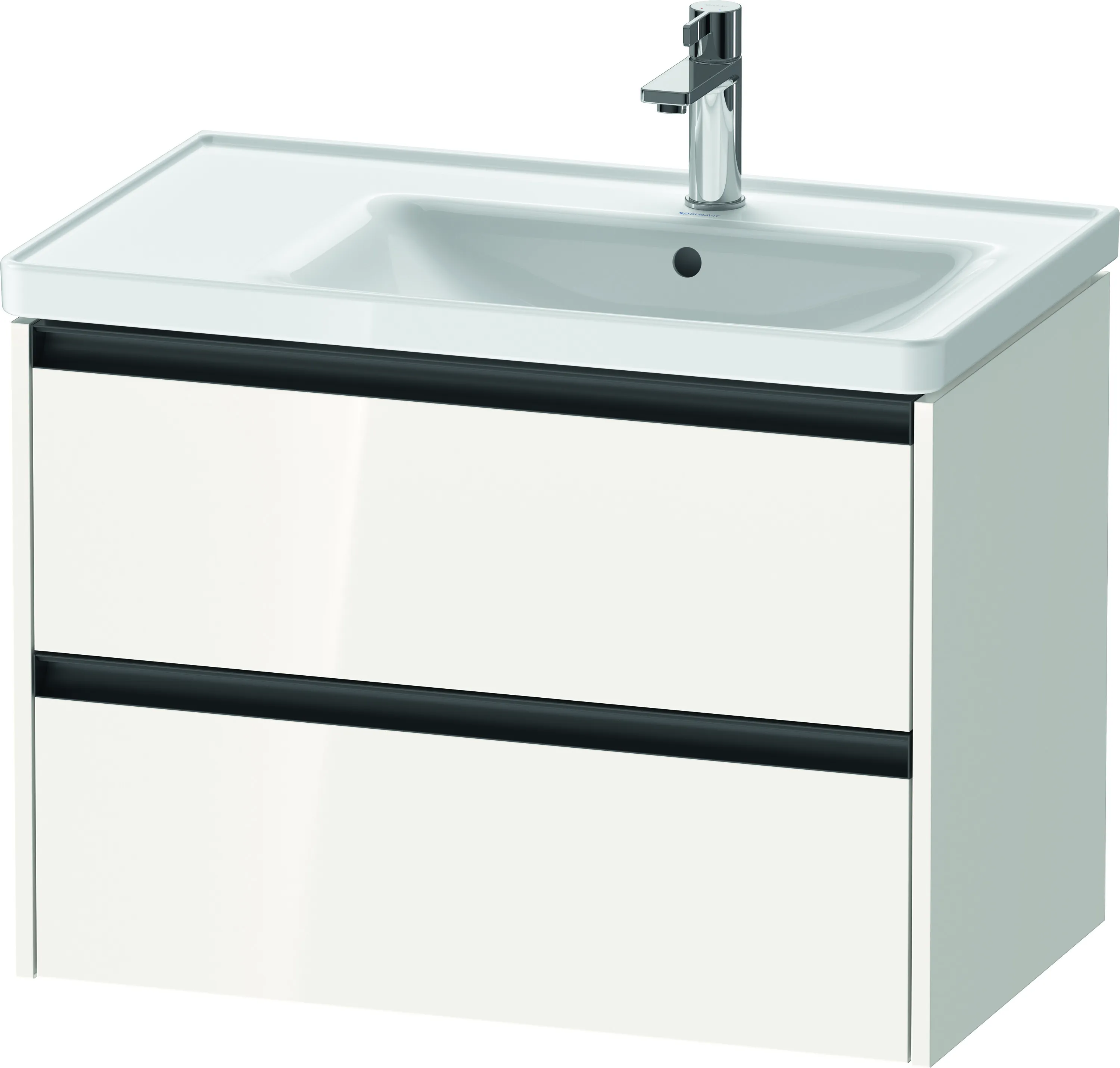 Duravit Waschtischunterschrank wandhängend „Ketho.2“ 78,4 × 54,9 × 45,5 cm Weiß Hochglanz