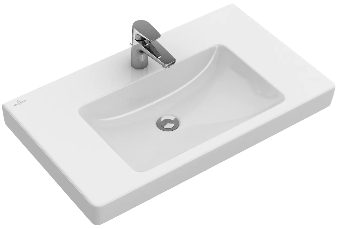 Villeroy & Boch Wandwaschtisch geschliffen „Subway 2.0“ 800 × 475 × 175 mm, mit Hahnlochbohrung, Hahnlochposition mittig, mit Hahnlochbank in Weiß Alpin Villeroy & Boch Wandwaschtisch geschliffen „Subway 2.0“ 800 × 475 × 175 mm, mit Hahnlochbohrung, Hahnlochposition mittig, mit Hahnlochbank in Weiß Alpin