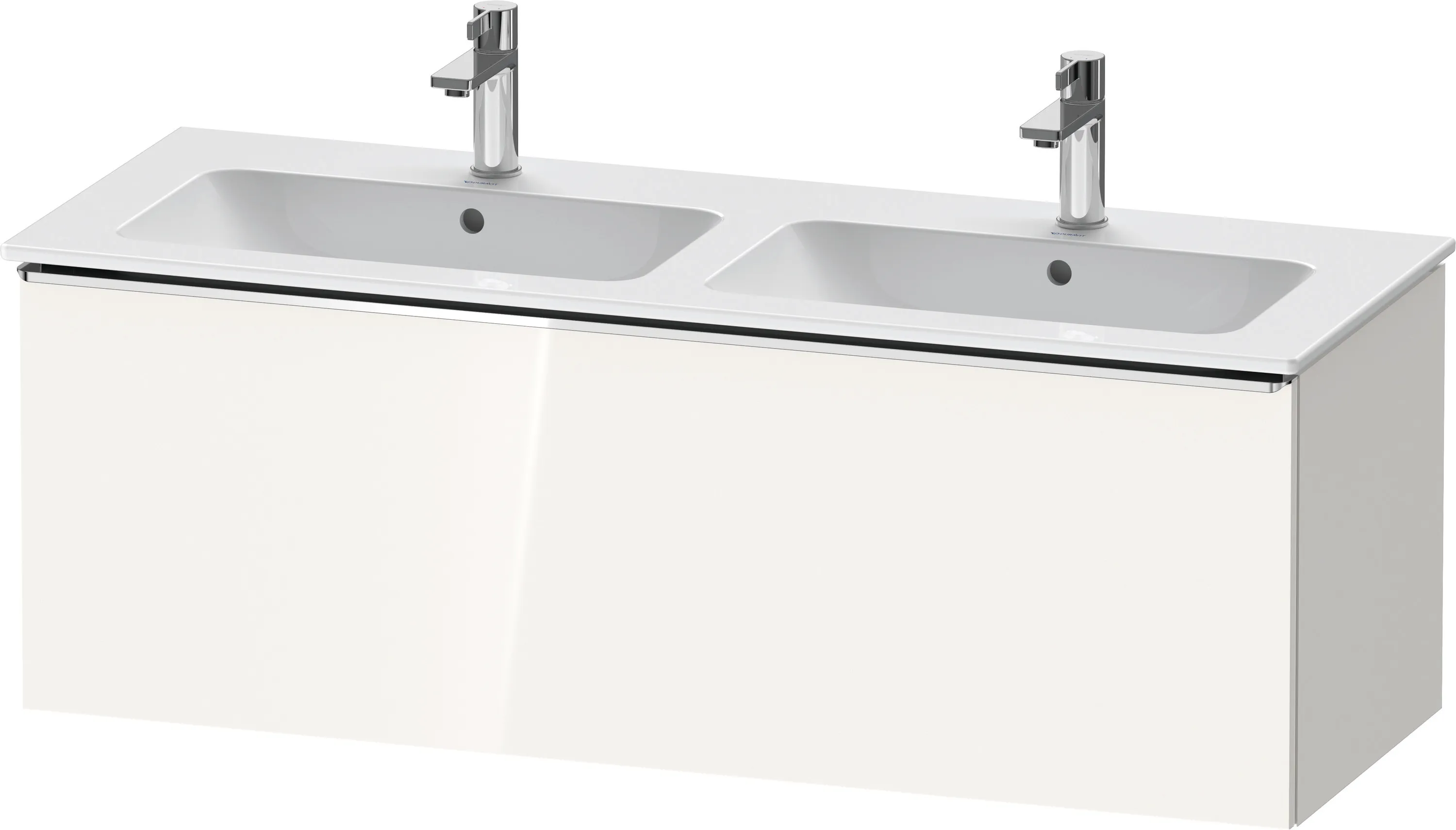 Duravit Waschtischunterschrank wandhängend „D-Neo“ 128 × 44 × 46,2 cm in Weiß Hochglanz Duravit Waschtischunterschrank wandhängend „D-Neo“ 128 × 44 × 46,2 cm in Weiß Hochglanz