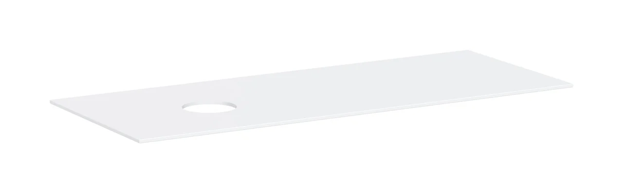 Hansgrohe Xevolos E Konsole, Mattweiß, 1370 x 550 mm, 1x Beckenausschnitt links, 10 mm Materialstärke Hansgrohe Xevolos E Konsole, Mattweiß, 1370 x 550 mm, 1x Beckenausschnitt links, 10 mm Materialstärke