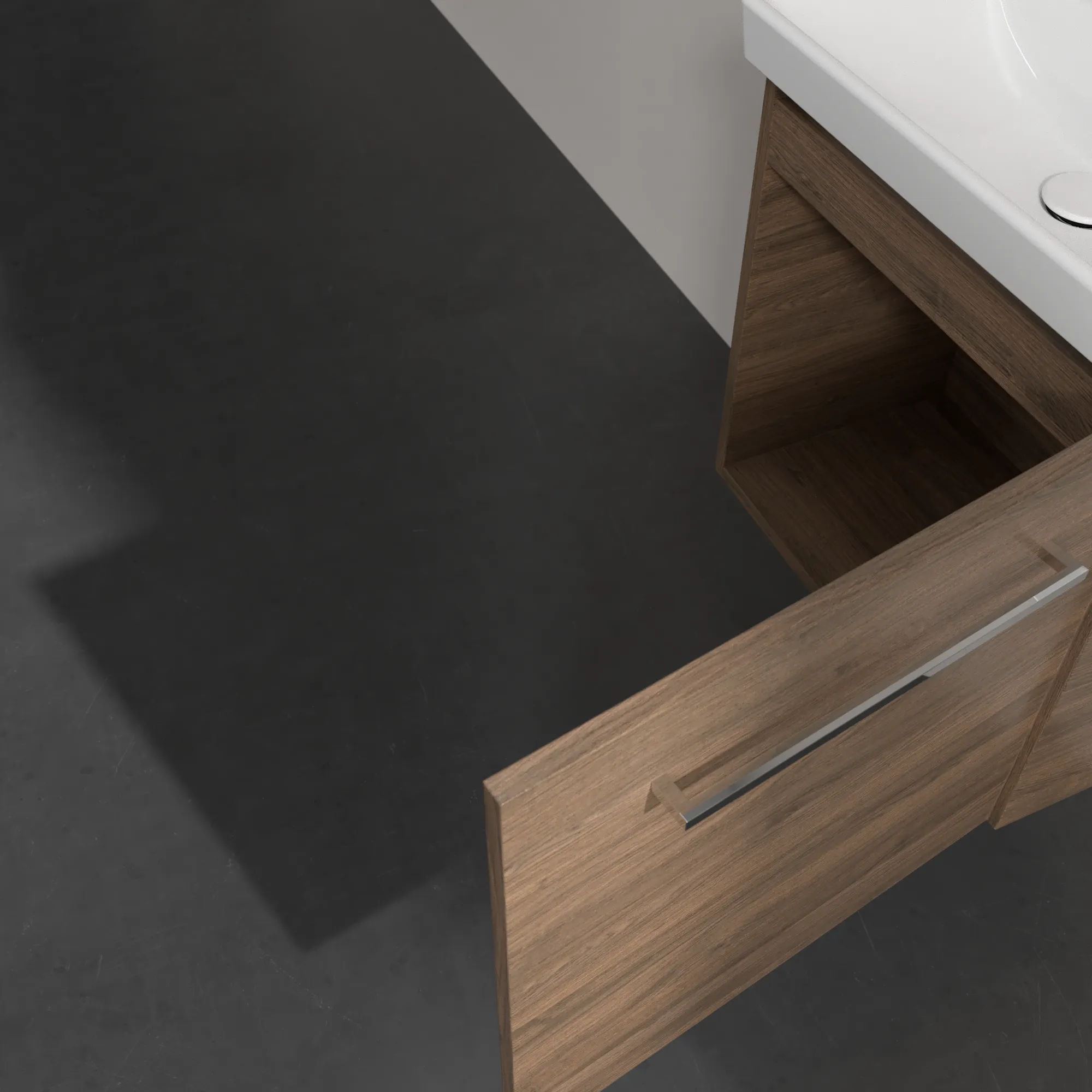 Villeroy & Boch Waschtischunterschrank mit Tür „Avento“ für Schrankwaschtisch 530 × 514 × 352 mm Arizona Oak, Anschlag rechts, Soft Closing, 1 Tür