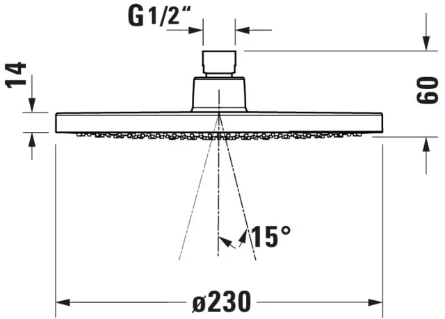 Duschkopf „Zubehör Armaturen“ ⌀ 230 mm in Chrom Duschkopf „Zubehör Armaturen“ ⌀ 230 mm in Chrom