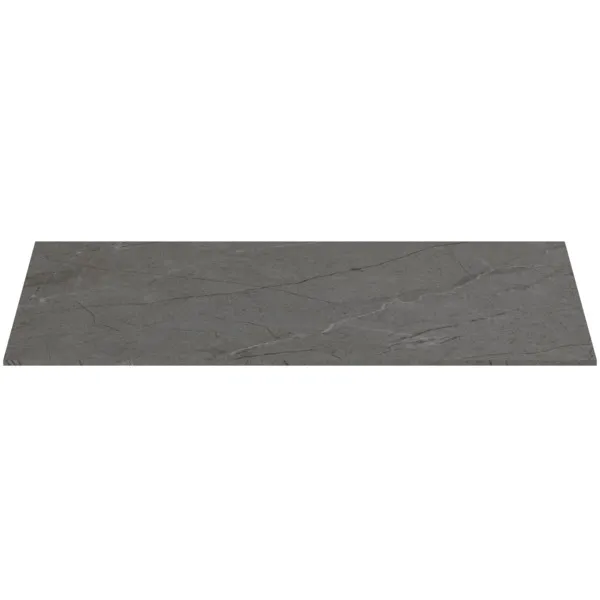 Waschtischplatte Conca, aus Keramik, 602x373x6mm, Marmor Noir Desir
