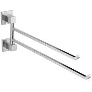 Doppelte Handtuchstange IOM Cube, Chrom