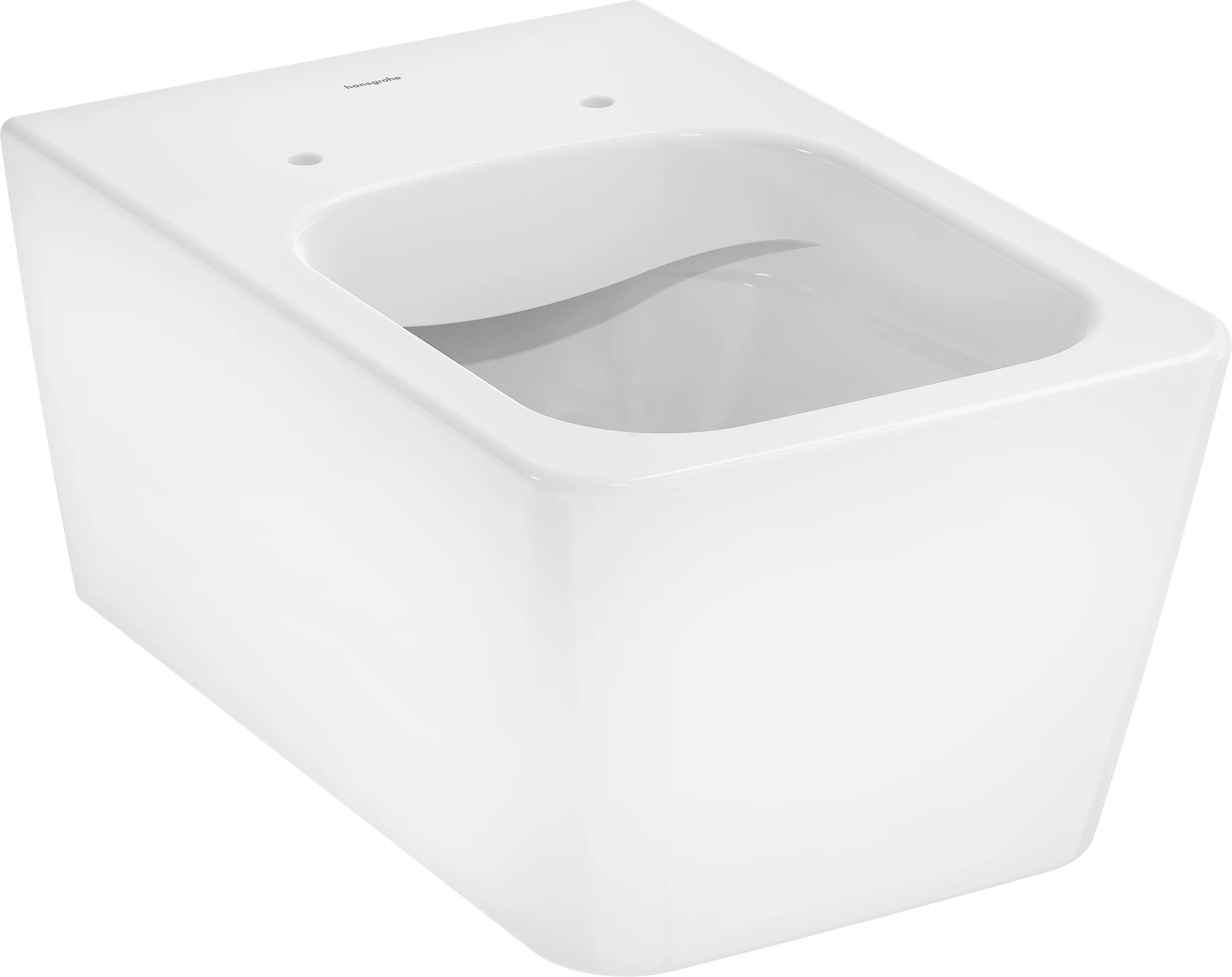 Hansgrohe EluPura Q Wand-WC in Weiß, 540 mm Höhe, randloser AquaFall-Flush mit 5 l / 6 l Spülmenge Hansgrohe EluPura Q Wand-WC in Weiß, 540 mm Höhe, randloser AquaFall-Flush mit 5 l / 6 l Spülmenge