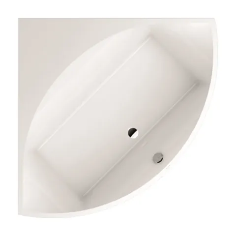 Villeroy & Boch Badewanne „Squaro Slim Line“ viertelkreis 144,5 × 144,5 cm, Mittelablauf