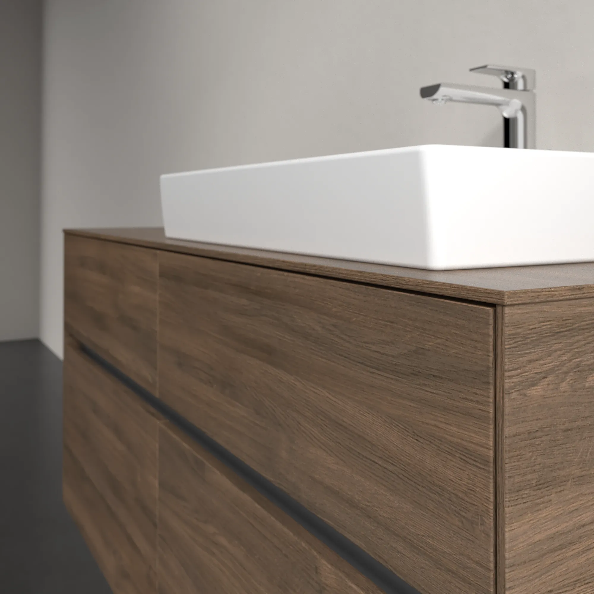 Villeroy & Boch Waschbeckenunterschrank Collaro Arizona Oak, 1200x548x500 mm, eckig mit SoftClosing und 4 Auszügen Villeroy & Boch Waschbeckenunterschrank Collaro Arizona Oak, 1200x548x500 mm, eckig mit SoftClosing und 4 Auszügen