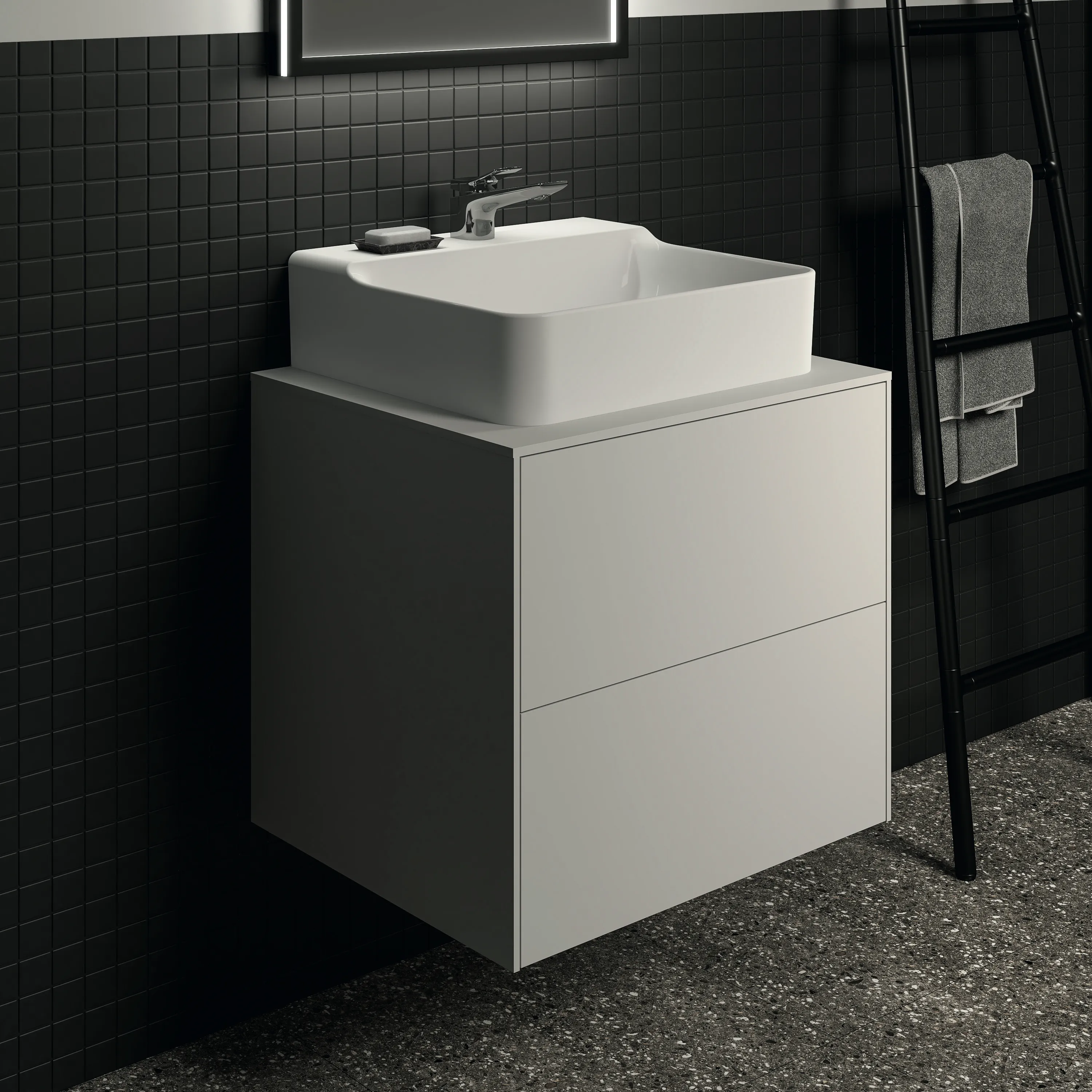 Ideal Standard Waschtischunterschrank Conca, 2 Auszüge, Weiß Ideal Standard Waschtischunterschrank Conca, 2 Auszüge, Weiß