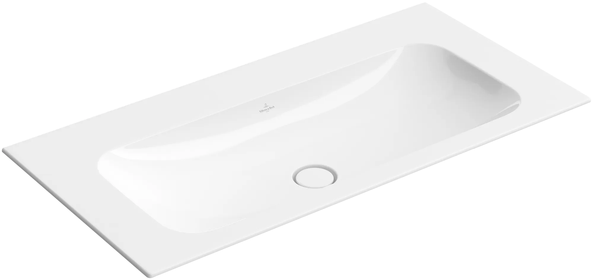 Villeroy & Boch Schrankwaschtisch aus TitanCeram „Finion“ 1000 × 500 × 160 mm, ohne Hahnlochbohrung in Weiß Alpin, mit CeramicPlus Villeroy & Boch Schrankwaschtisch aus TitanCeram „Finion“ 1000 × 500 × 160 mm, ohne Hahnlochbohrung in Weiß Alpin, mit CeramicPlus