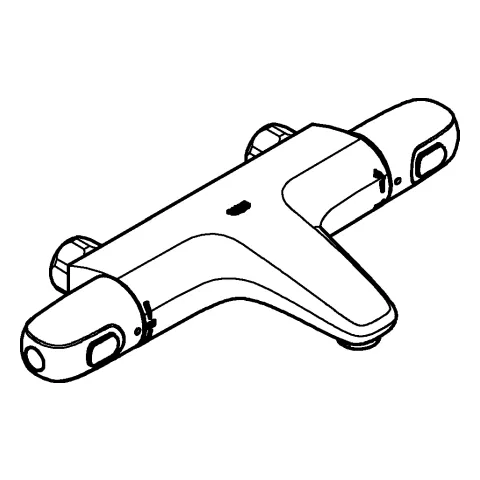 Grohe Grohtherm 1000 Thermostat-Wannenbatterie, Wandmontage, chrom Grohe Grohtherm 1000 Thermostat-Wannenbatterie, Wandmontage, chrom