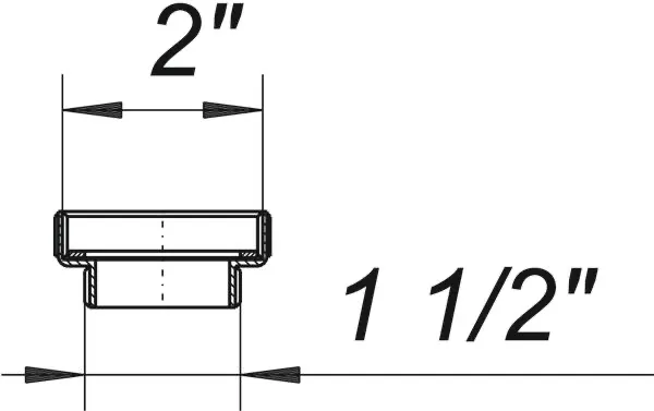 Reduzier- und Distanzring, 2″ x 1 1/2″ Reduzier- und Distanzring, 2″ x 1 1/2″