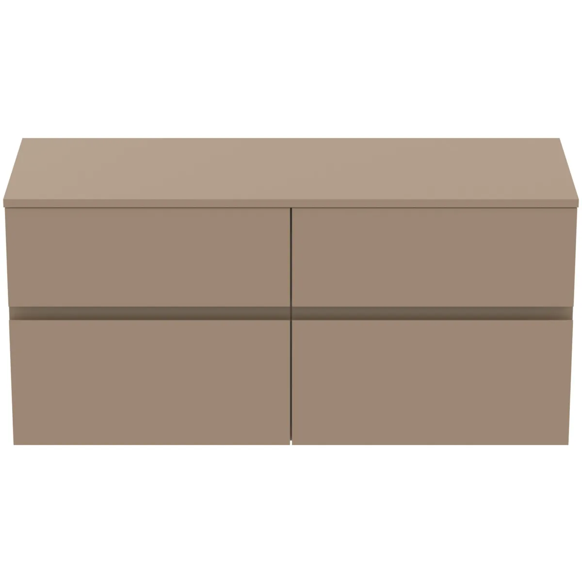 Ideal Standard Waschtischunterschrank Finesse ohne Ausschnitt, 1202x440x558mm, 4 Auszüge, Greige matt Ideal Standard Waschtischunterschrank Finesse ohne Ausschnitt, 1202x440x558mm, 4 Auszüge, Greige matt