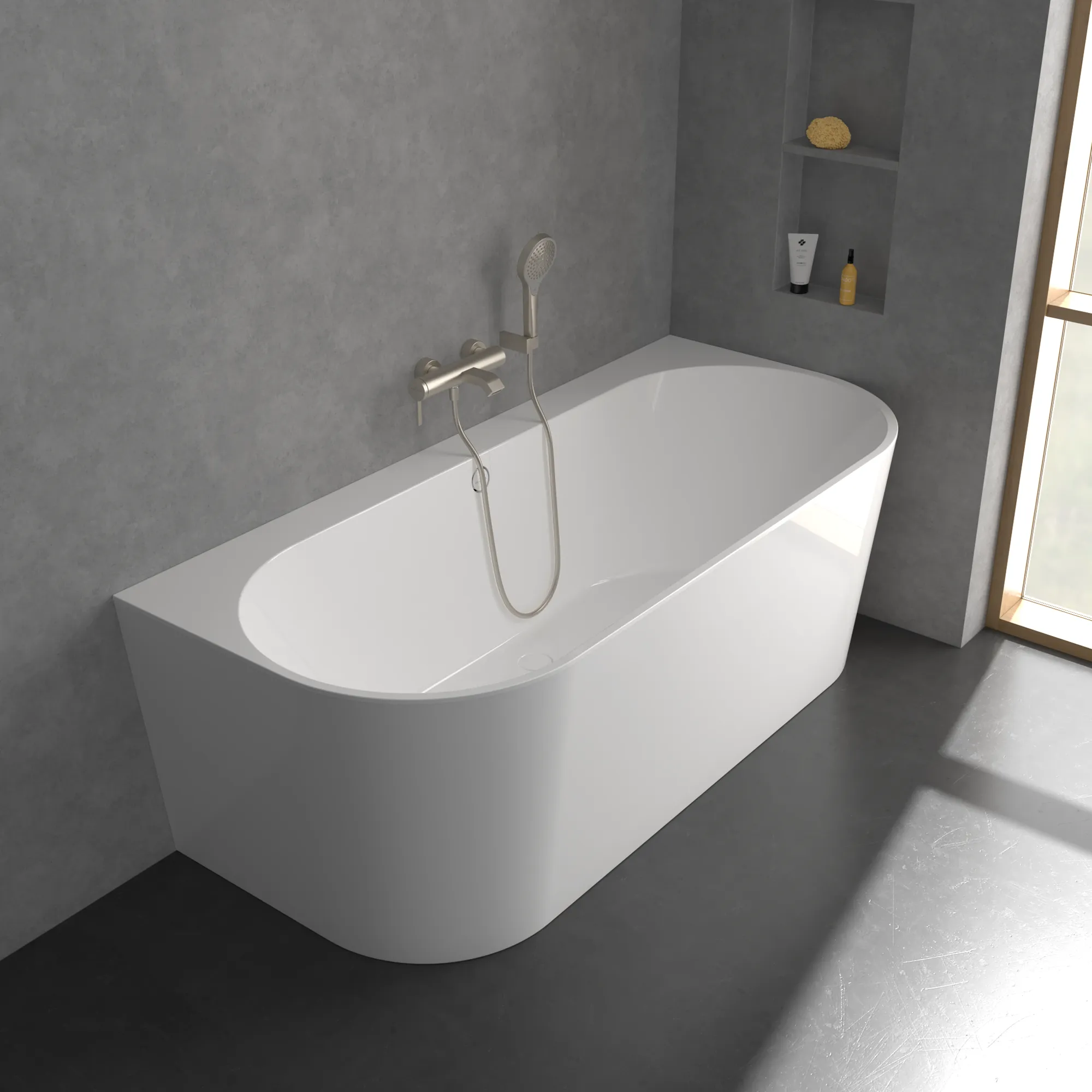 Villeroy & Boch Einhebel-Badewannenarmatur Dawn, Brushed Nickel Matt, 173 x 274 x 111 mm, Wandmontage Villeroy & Boch Einhebel-Badewannenarmatur Dawn, Brushed Nickel Matt, 173 x 274 x 111 mm, Wandmontage