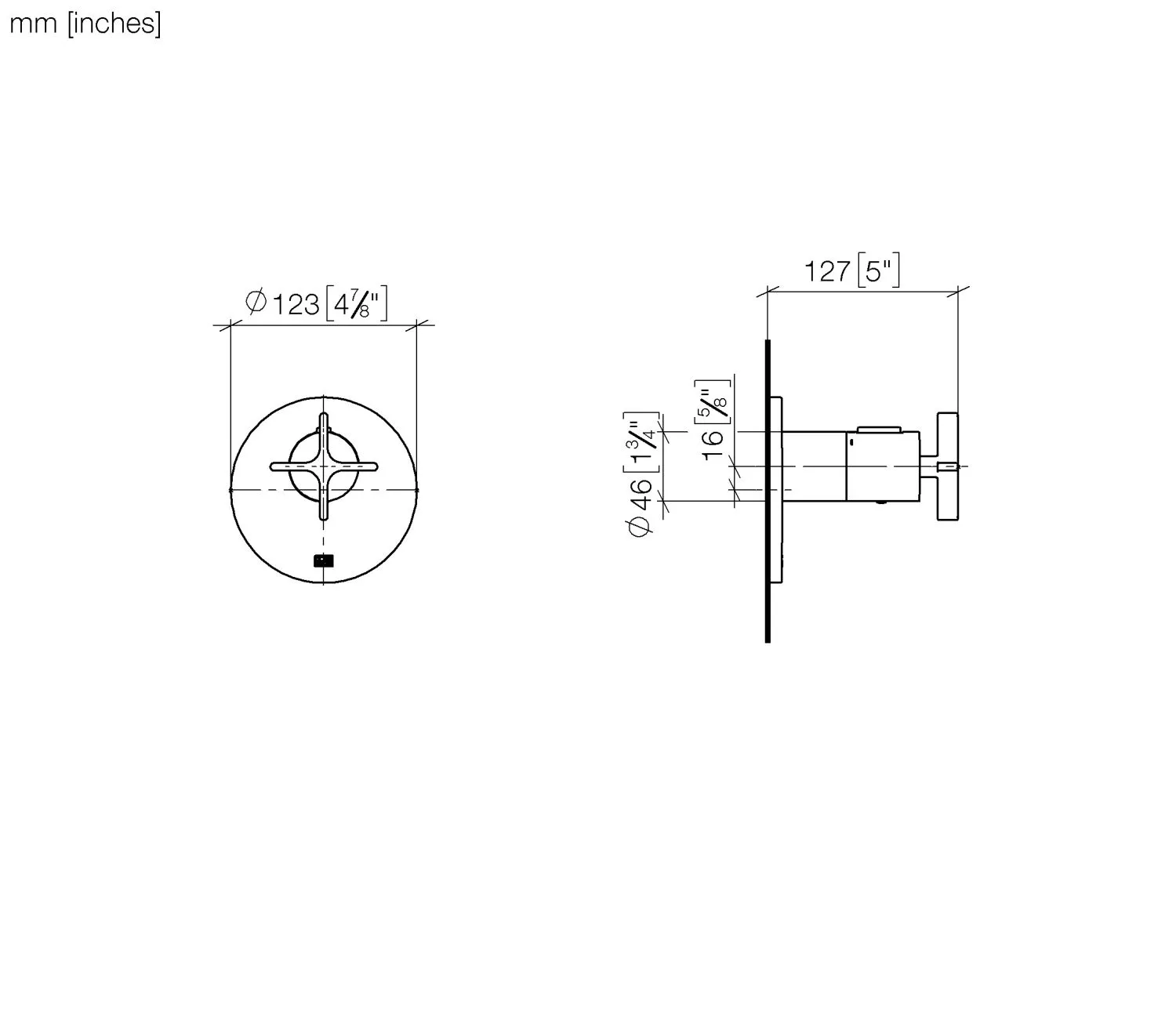 UP-Thermostat ohne Mengenregulierung VAIA Chrom 36501809