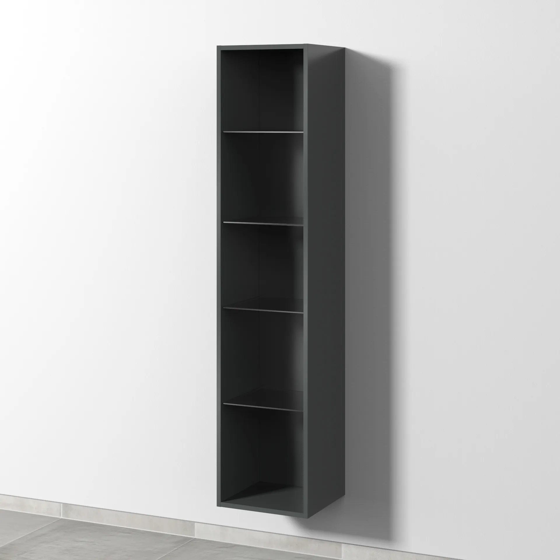 Sanipa Regal „2morrow“ 350 × 1615 × 328 mm in Anthrazit (glanz) Sanipa Regal „2morrow“ 350 × 1615 × 328 mm in Anthrazit (glanz)