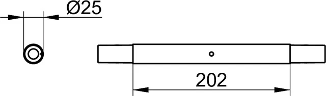 Plan 14932170000 Verbindungsrohr silber-eloxiert Plan 14932170000 Verbindungsrohr silber-eloxiert