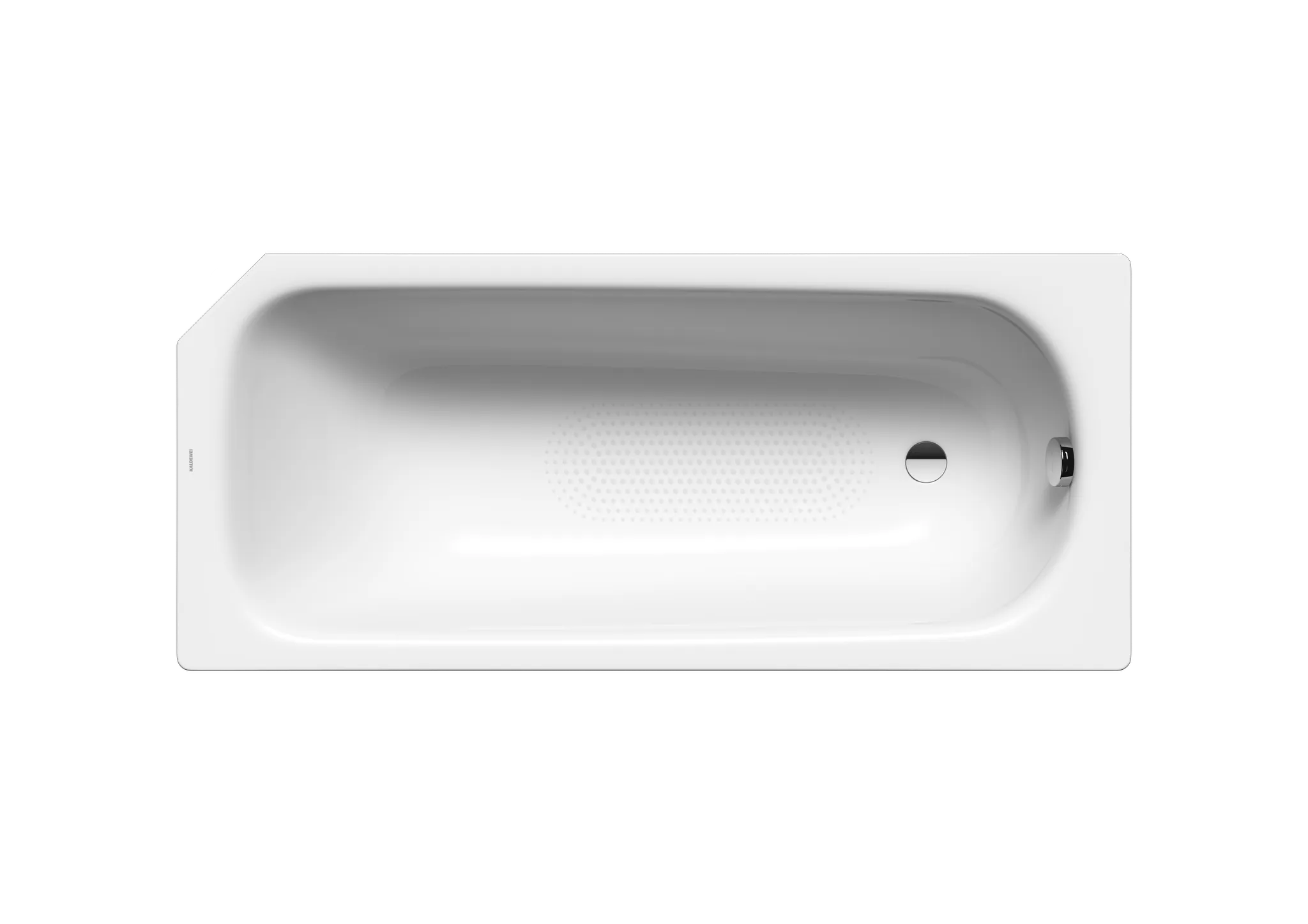 Kaldewei Badewanne „Saniform V2“ fünfeck rechteck 160 × 70 cm, ohne Wannenträger, ohne Grifflochbohrungen in alpinweiß