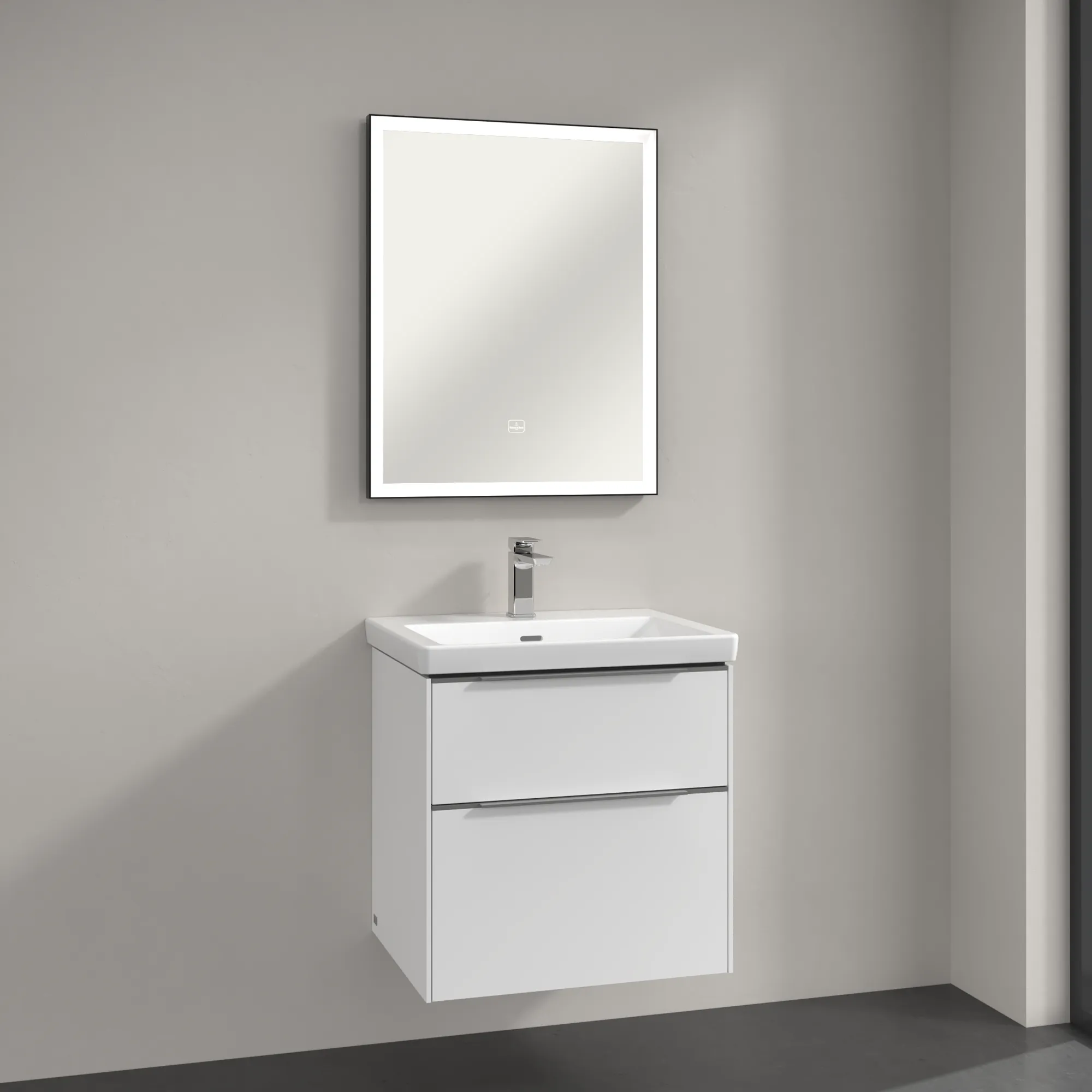 Villeroy & Boch Spiegel „Subway 3.0“ 60 × 75 cm in BiColour (Black Matt, White Matt)