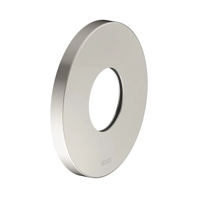 IXMO 59553050091 Wandrosette für Thermostat, rund 105 mm Ø Nickel gebürstet