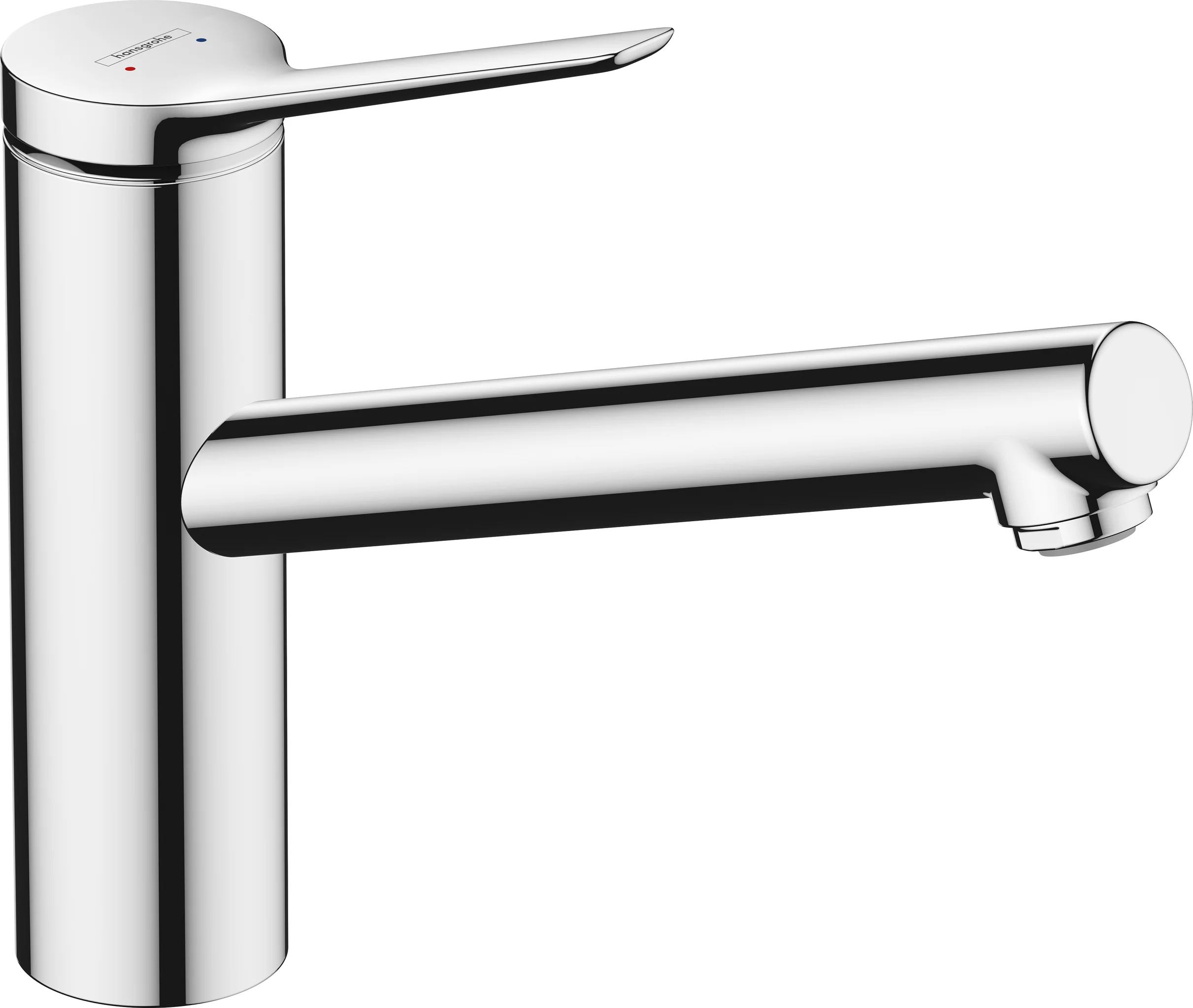 Hansgrohe Zesis M33 Einhebel-Küchenmischer 150 EcoSmart 1jet Chrom, Schwenkbereich einstellbar in 3 Stufen auf 60°, 110° oder 360°, Normalstrahl, maximale Durchflussmenge bei 3 bar: 5 l/min, Keramikmischsystem, Temperaturbegrenzung einstellbar