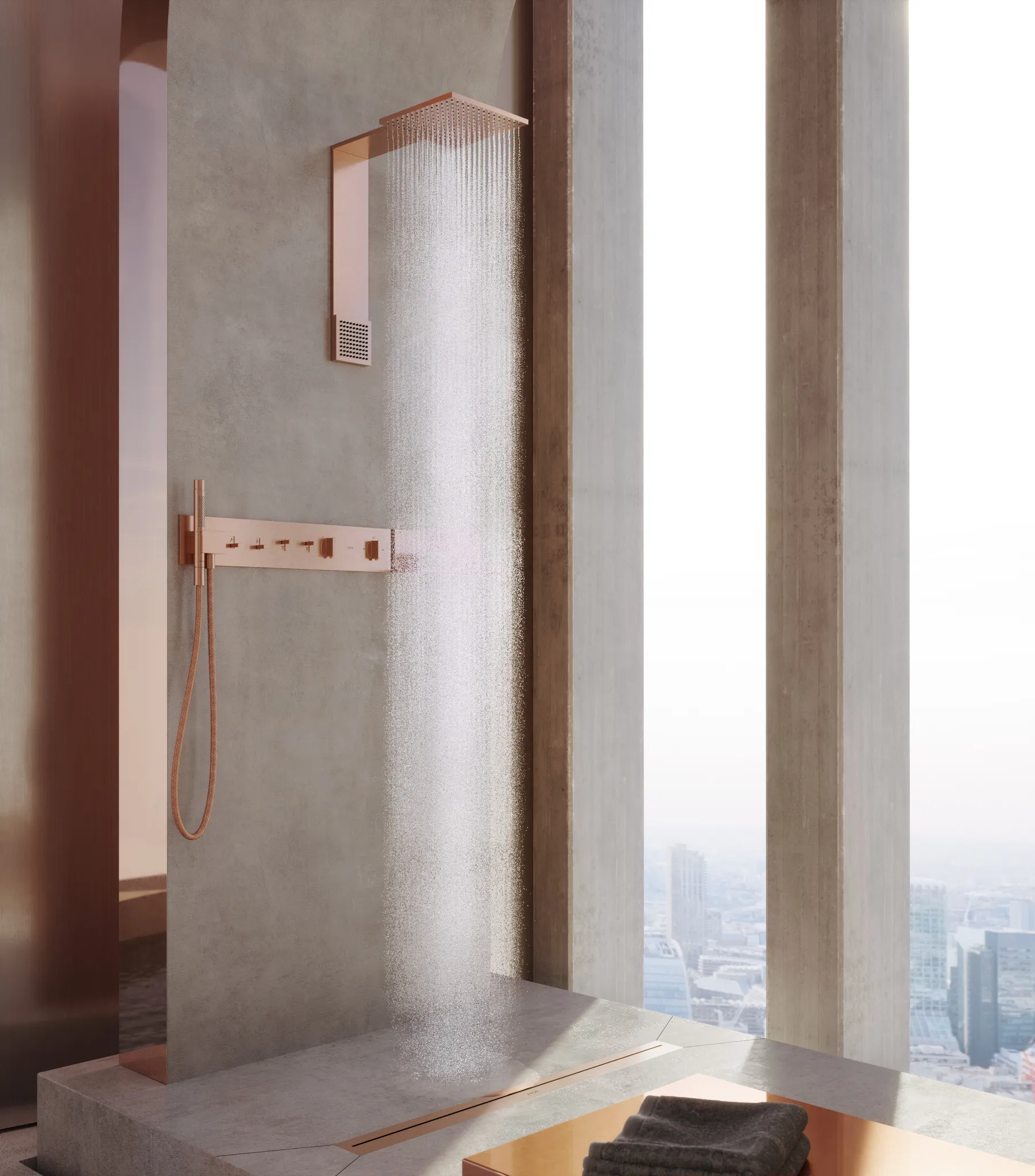 AXOR ShowerComposition Brausenmodul 250/250 2jet mit Schulterbrause Chrom