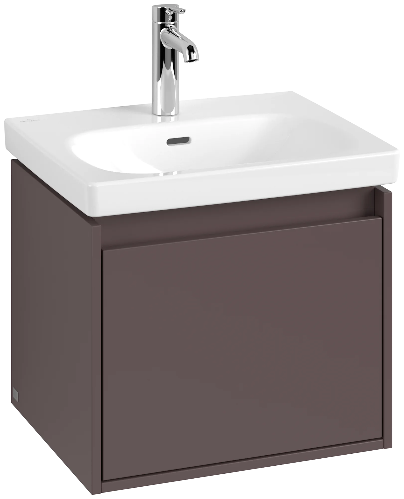 Villeroy & Boch Waschbeckenunterschrank Skyla, eckig, Dark Berry, 522x436x424 mm, mittige Wanneneinbauposition, 1 Auszug mit Antirutsch-Boden,