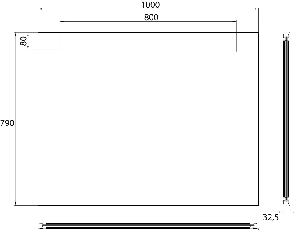 Lichtspiegel MI 140, 1000 x 790 mm4000K, Raumschaltung IP 20