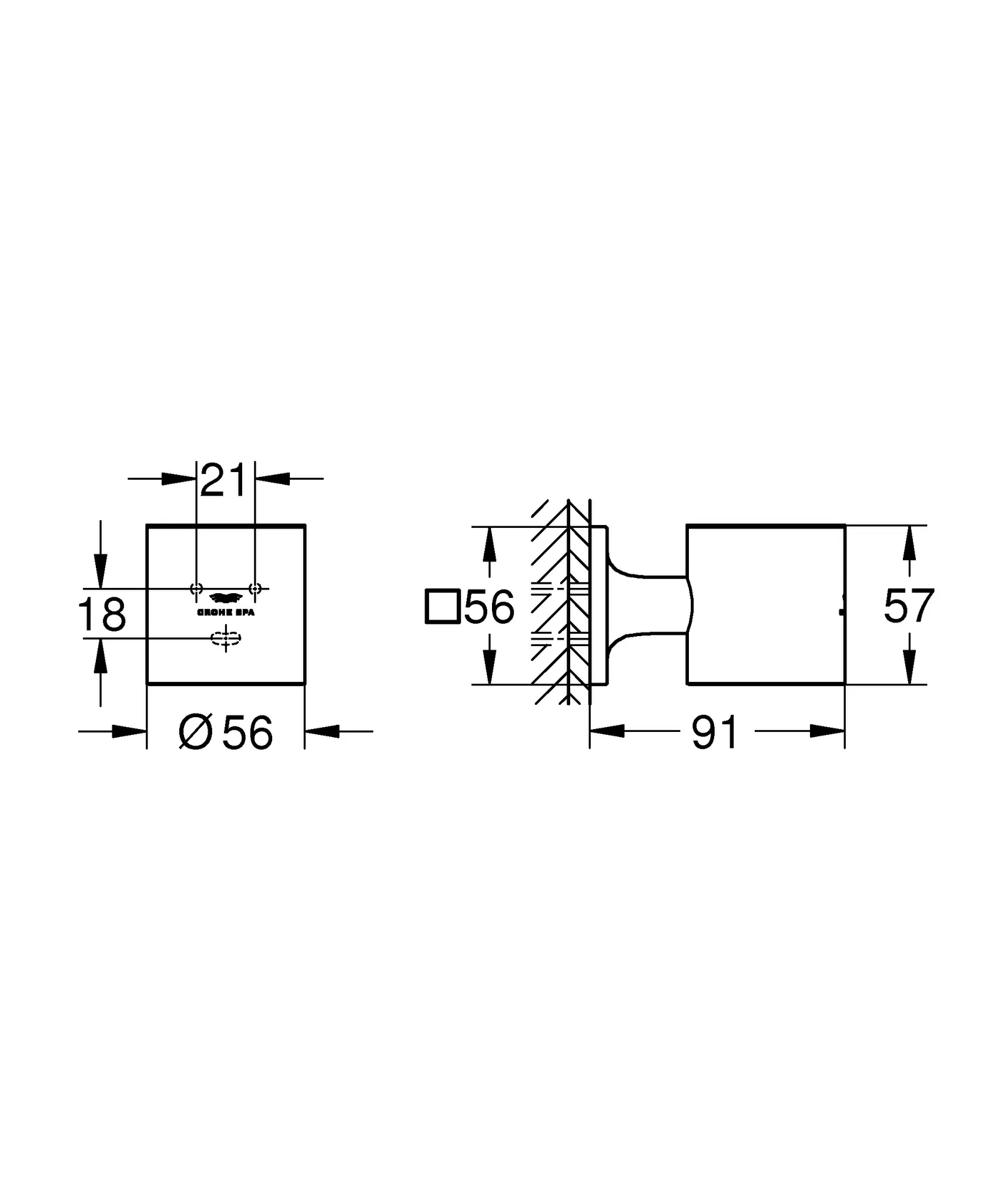 Halter Allure 40278, für Becher oder Seifenschale, chrom Halter Allure 40278, für Becher oder Seifenschale, chrom