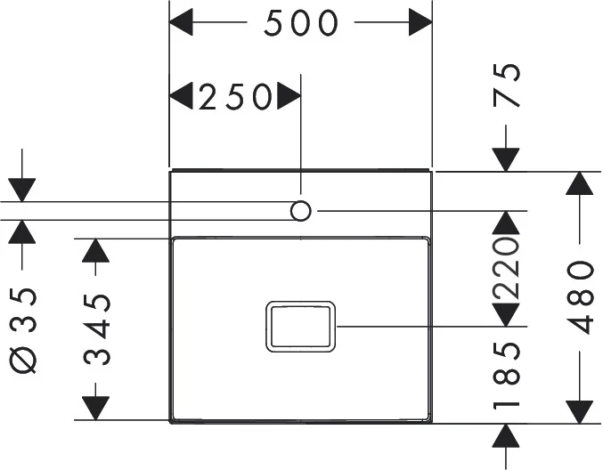 Hansgrohe Aufsatzwaschtisch Xevolos E, weiß, 500x480 mm, geschliffen, SmartClean, glänzend
