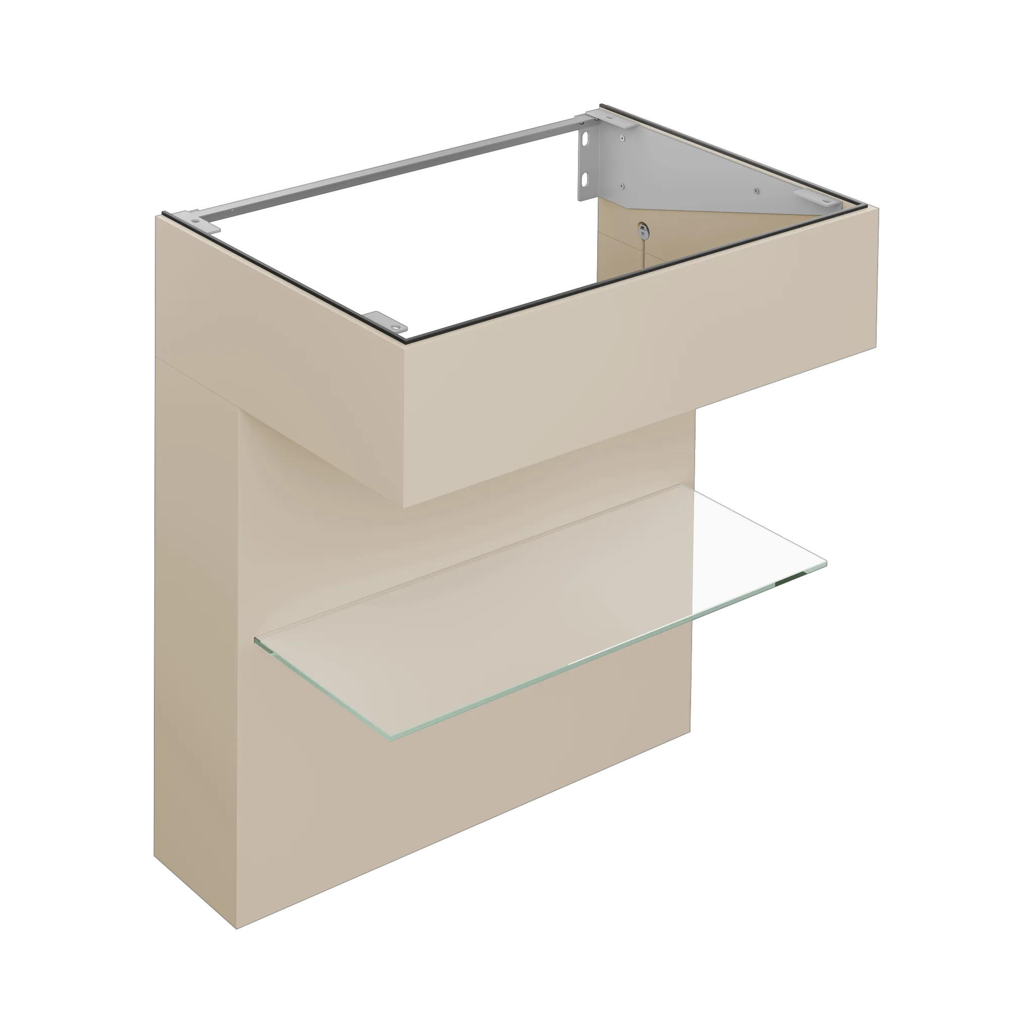 KEUCO EDITION 11 ART Waschtischunterbau m. Glasablage und Beleuchtung 800x870x490 sand