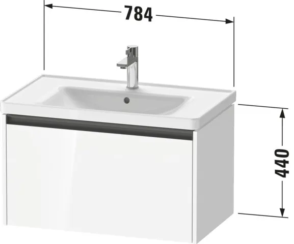 Duravit Waschtischunterschrank wandhängend „Ketho.2“ 78,4 × 44 × 45,5 cm Basalt Matt Duravit Waschtischunterschrank wandhängend „Ketho.2“ 78,4 × 44 × 45,5 cm Basalt Matt