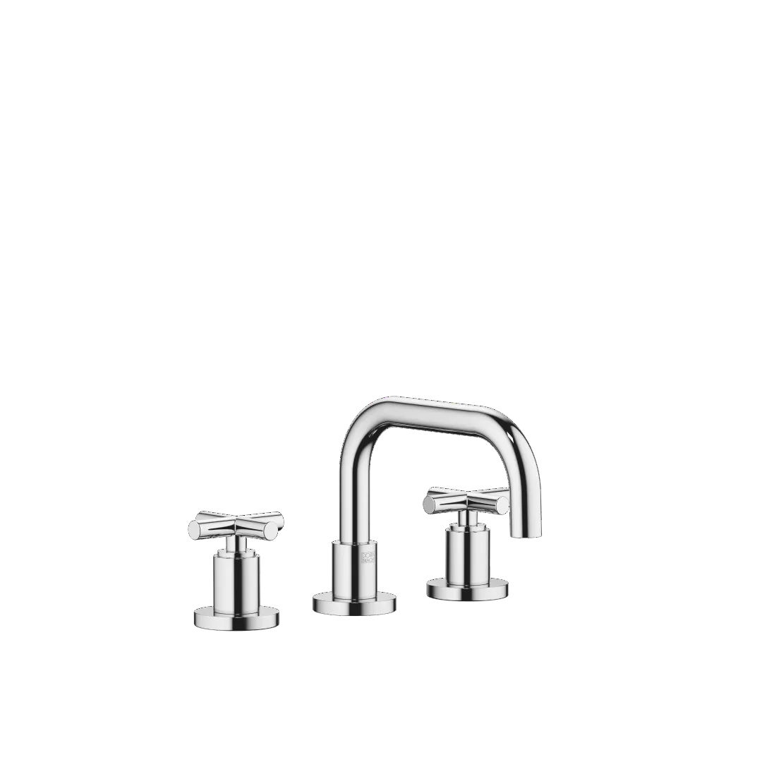 Dornbracht TARA Waschtisch-Dreilochbatterie mit Ablaufgarnitur Chrom Dornbracht TARA Waschtisch-Dreilochbatterie mit Ablaufgarnitur Chrom